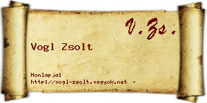 Vogl Zsolt névjegykártya